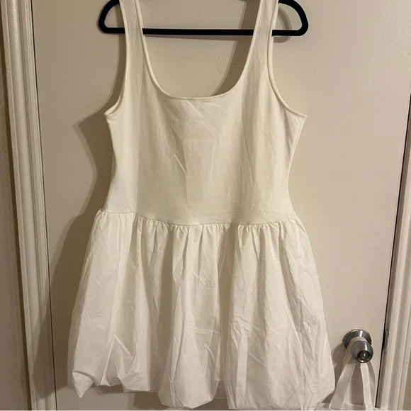 Mango | Dresses | Mango White Aline Puff Dress | Poshmark